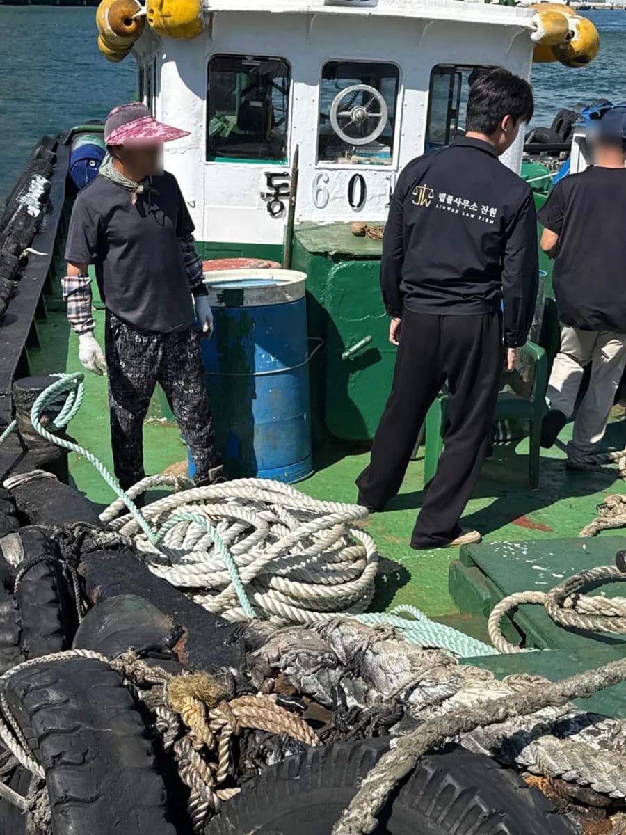 어선 갑판 위 선내 구조 및 작업 동선 확인